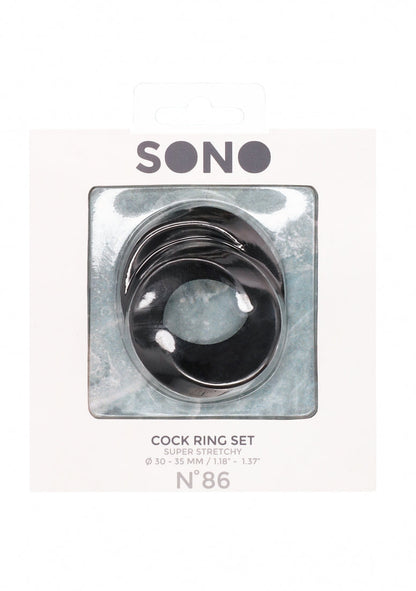 No. 86 - Cock Ring Set - Black