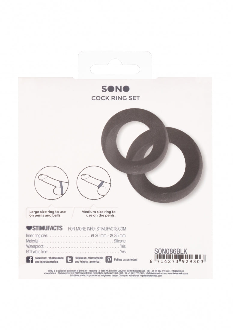 No. 86 - Cock Ring Set - Black