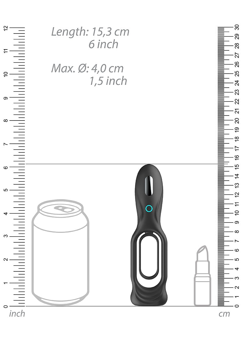 N0. 88 - Vibrating Rechargeable Cock Ring - Black