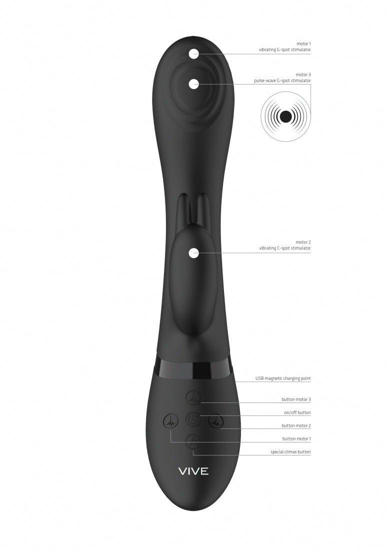 Cato - Pulse G-spot Rabbit - Black