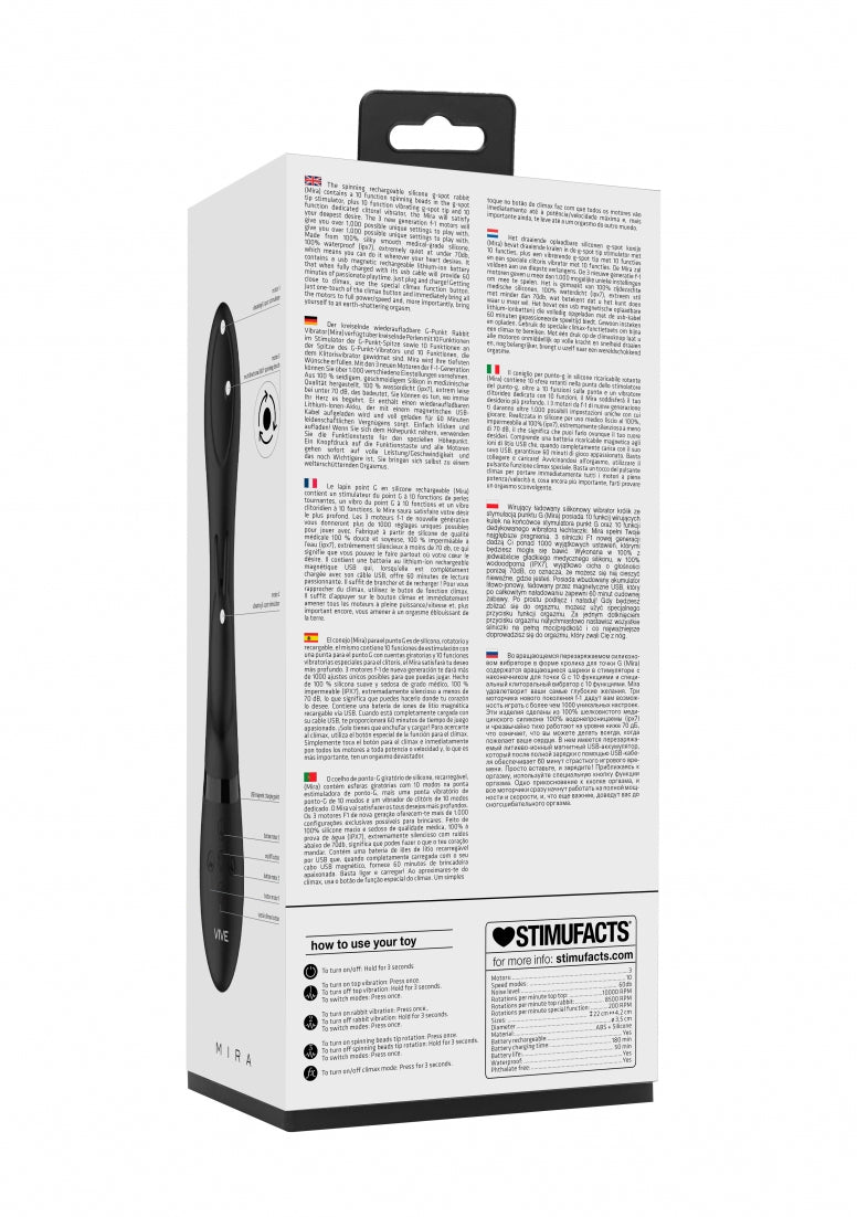 Mira - Spinning G-spot Rabbit - Black