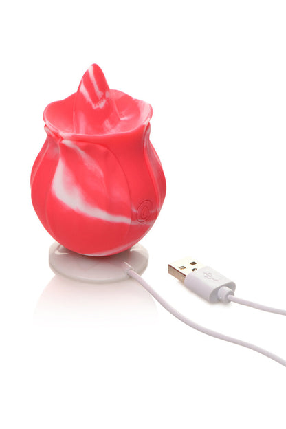 Gossip Licking Rose 10 Function Rechargeable Silicone - Pink Twirl