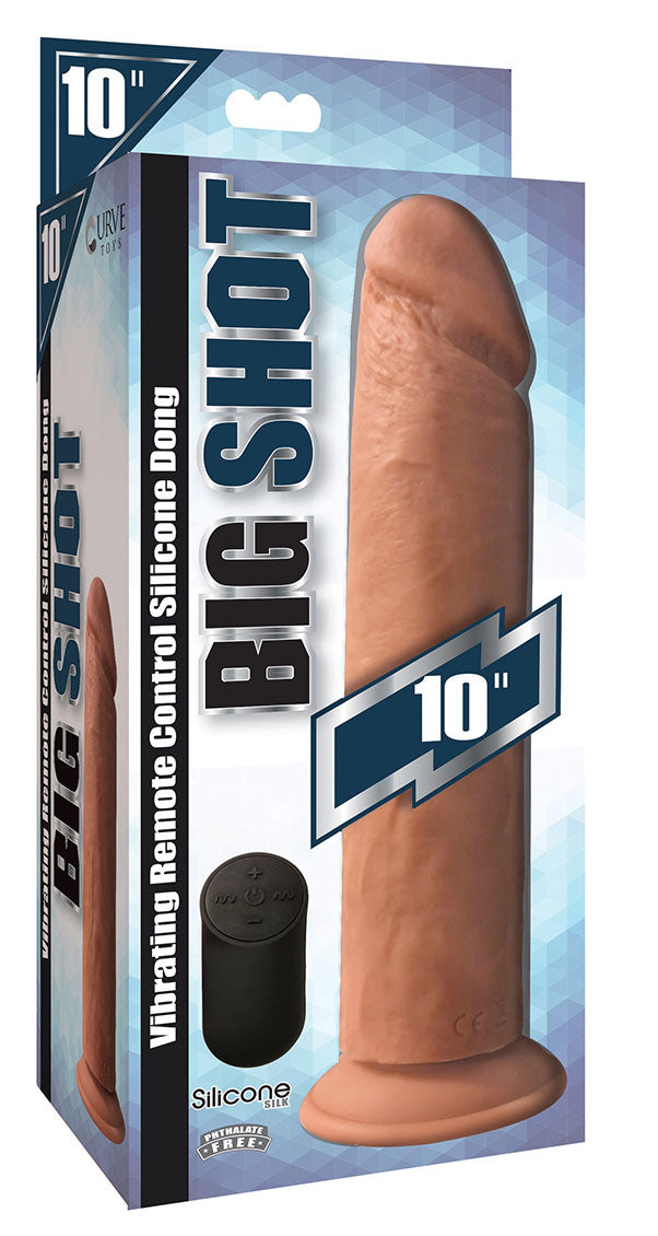Big Shot 10" Wireless Vibrating Silicone Dildo