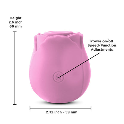 INYA The Rose Silicone Suction Rechargeable Vibrator - Pink