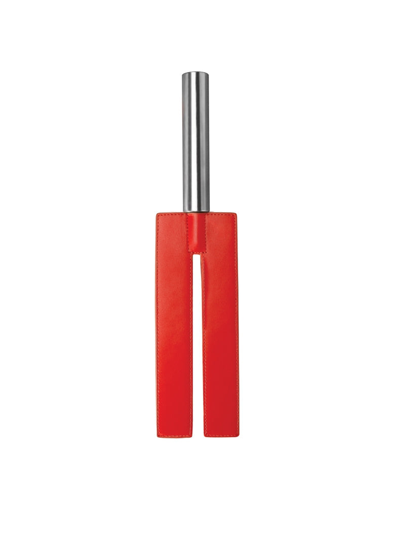 Leather Slit Paddle - Red