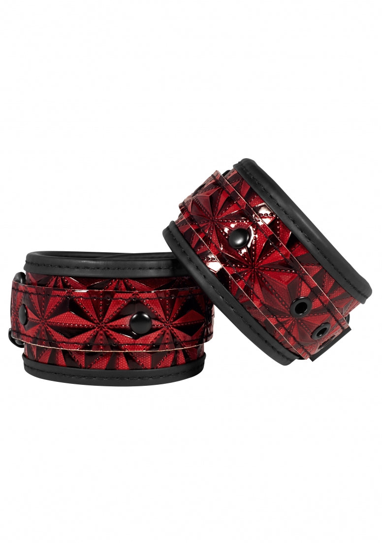 Luxury Ankle Cuffs - Burgundy