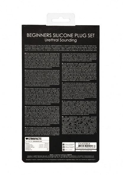 Silicone Beginners Plug Set - Black