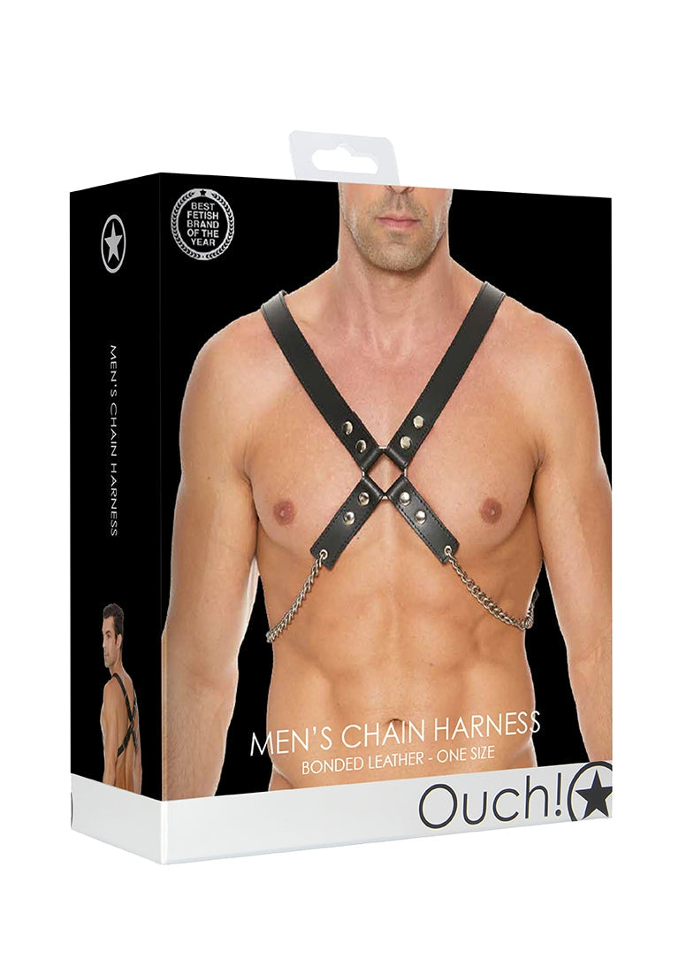 Men's Chain Harness - One Size - Black