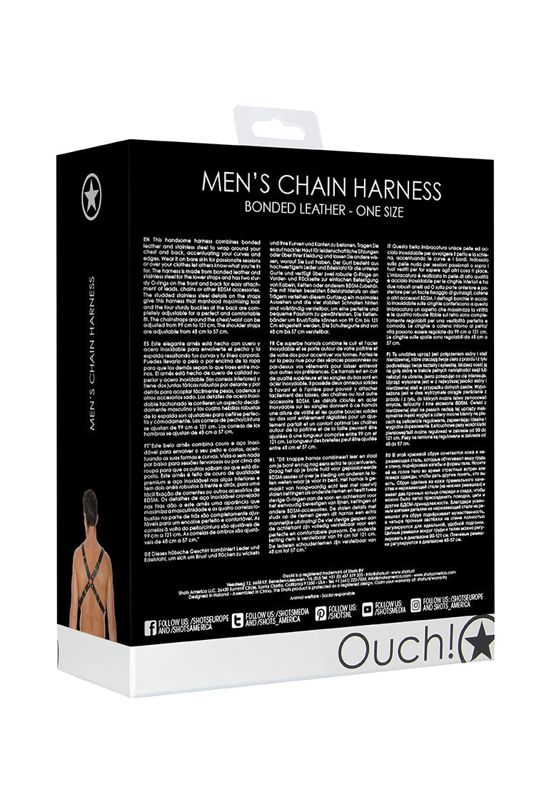 Men's Chain Harness - One Size - Black