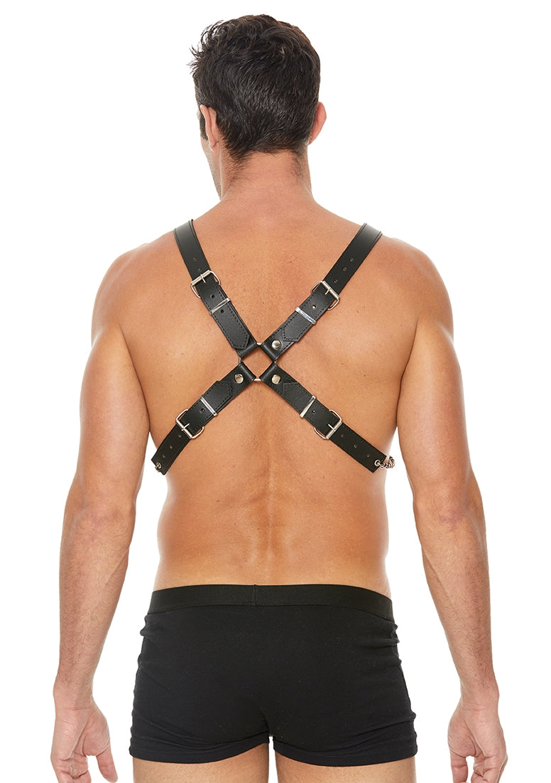 Men's Chain Harness - One Size - Black