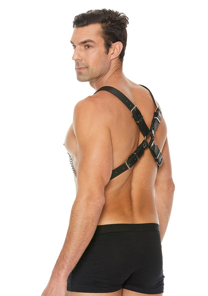 Men's Chain Harness - One Size - Black