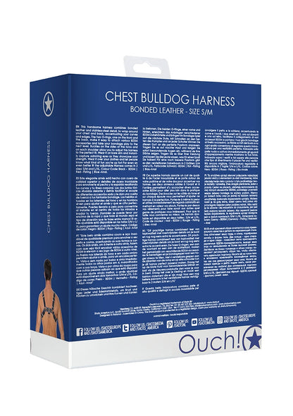Chest Bulldog Harness - S/m - Blue