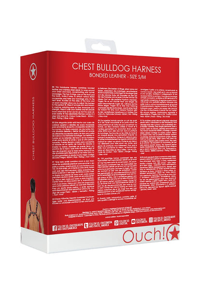 Chest Bulldog Harness - S/m - Red