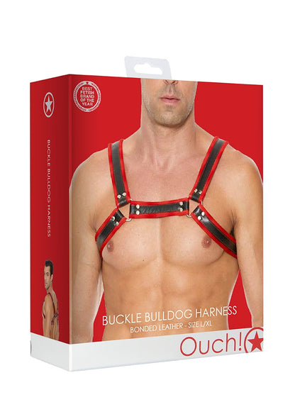 Buckle Bulldog Harness - L/xl - Red