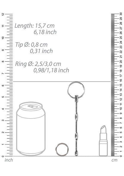 Urethral Sounding - Ribbed Plug With Ring