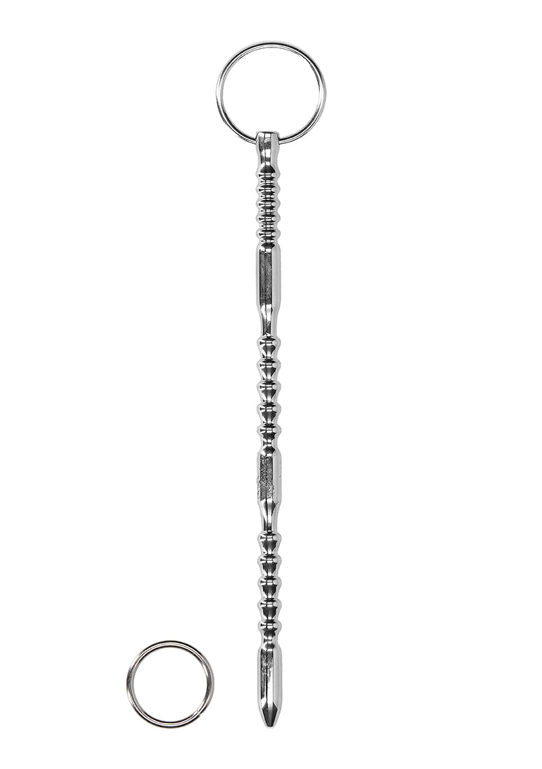 Urethral Sounding - Metal Ribbed Dilator With Ring