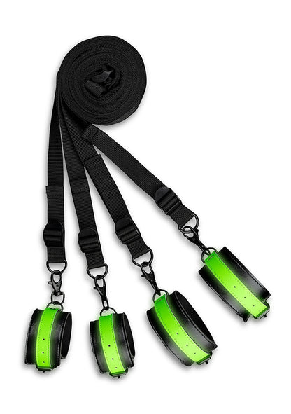 Bed Bindings Restraint Kit - Glow In The Dark