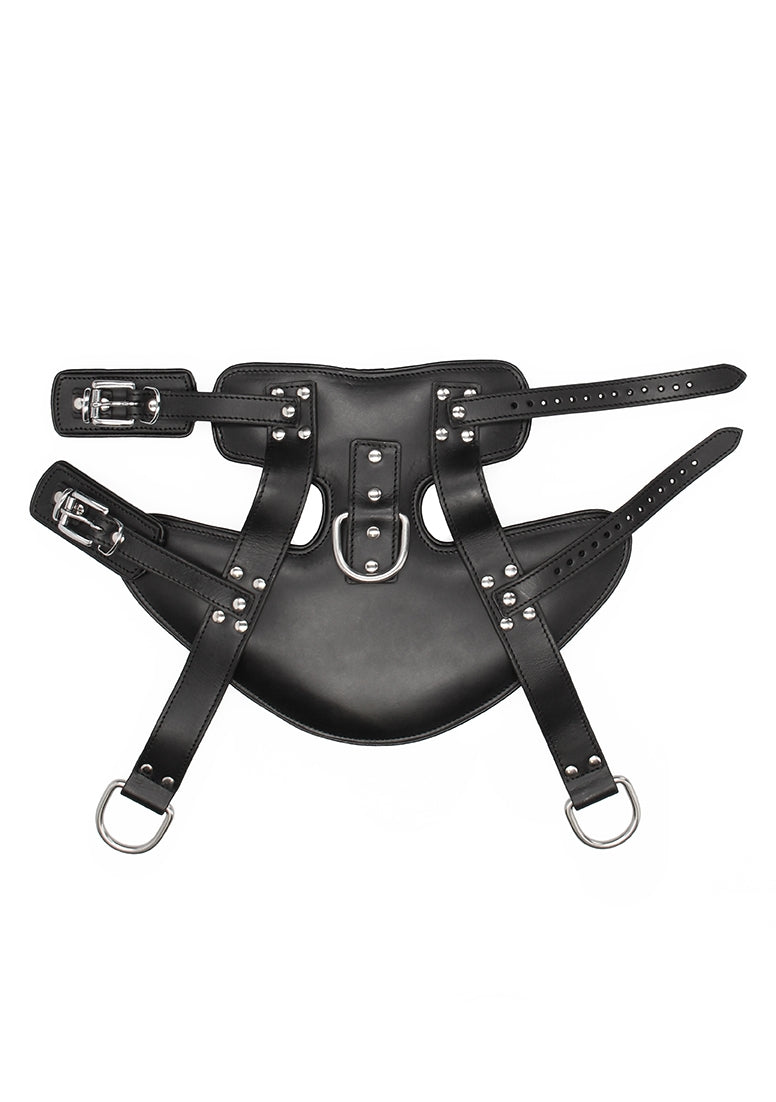 Suspension Cuffs Saddle Leather Heavy Duty - Black