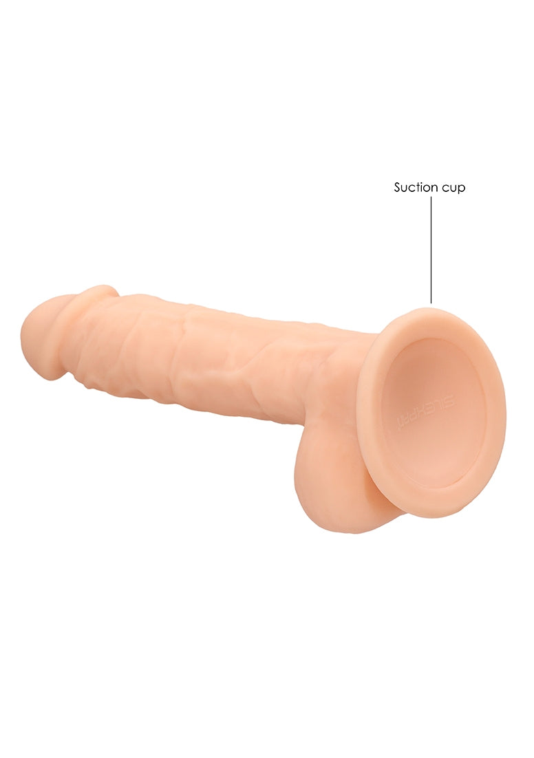 Silicone Dildo With Balls - 7''/ 18 Cm