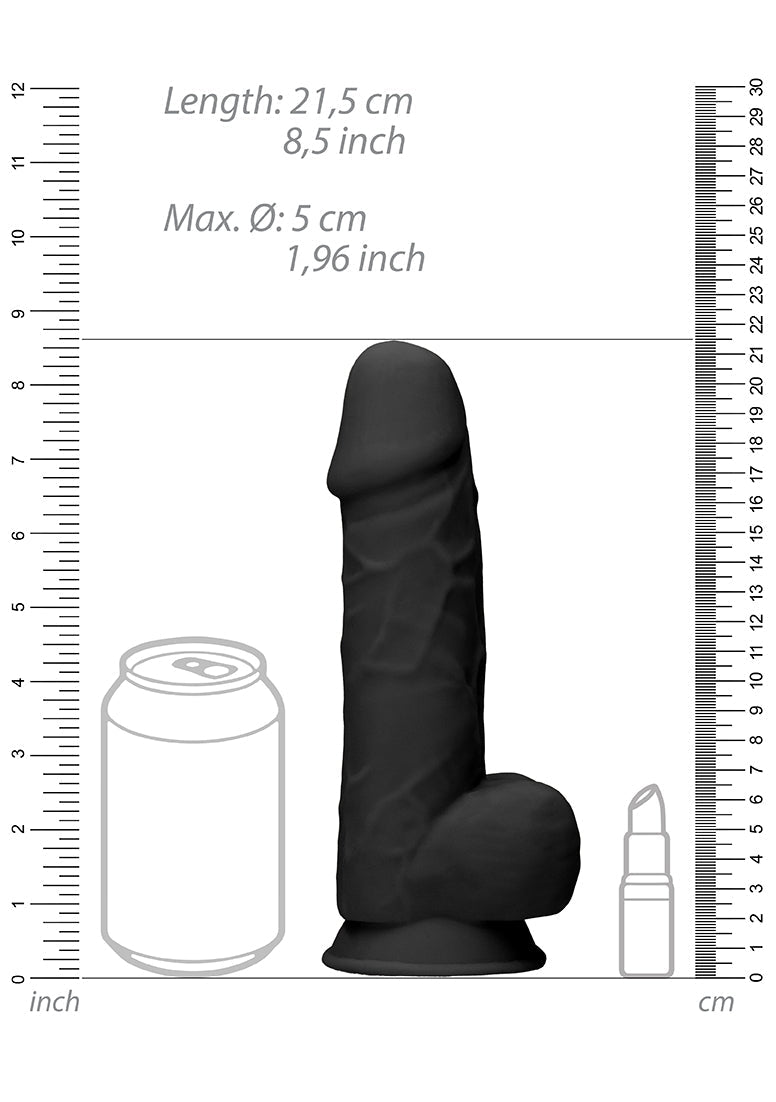 Silicone Dildo With Balls - 8,5''/ 21,6 Cm