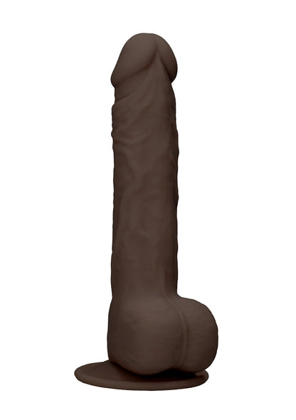 Silicone Dildo With Balls - 24 Cm - Brown