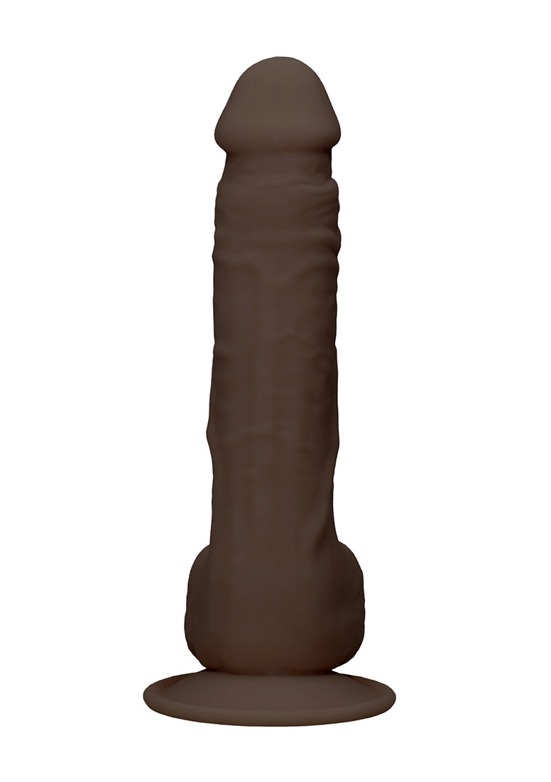 Silicone Dildo With Balls - 24 Cm - Brown