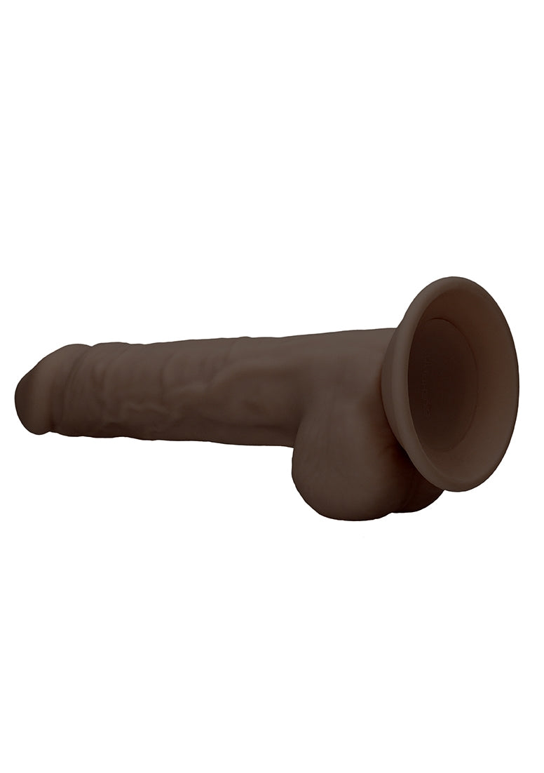 Silicone Dildo With Balls - 24 Cm - Brown