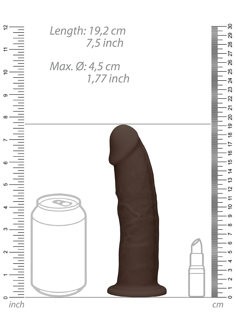 Silicone Dildo Without Balls - 19,2 Cm - Brown