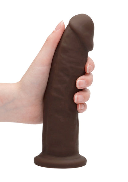 Silicone Dildo Without Balls - 22,8 Cm - Brown