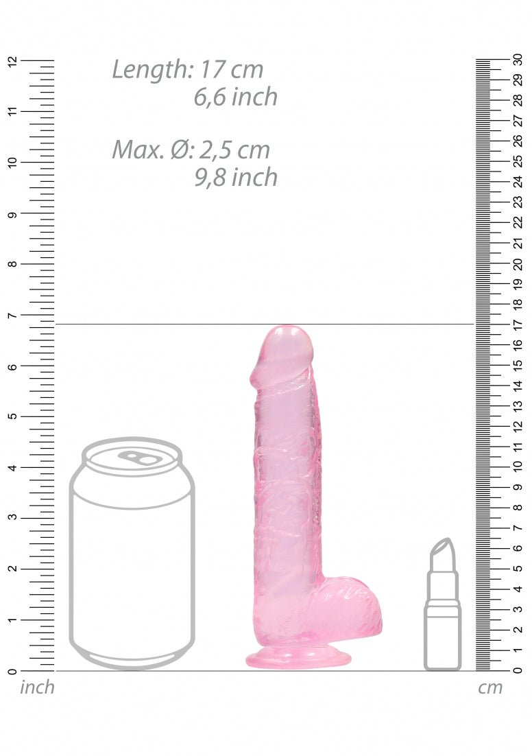 Realistic Dildo With Balls - 6"/ 15 Cm