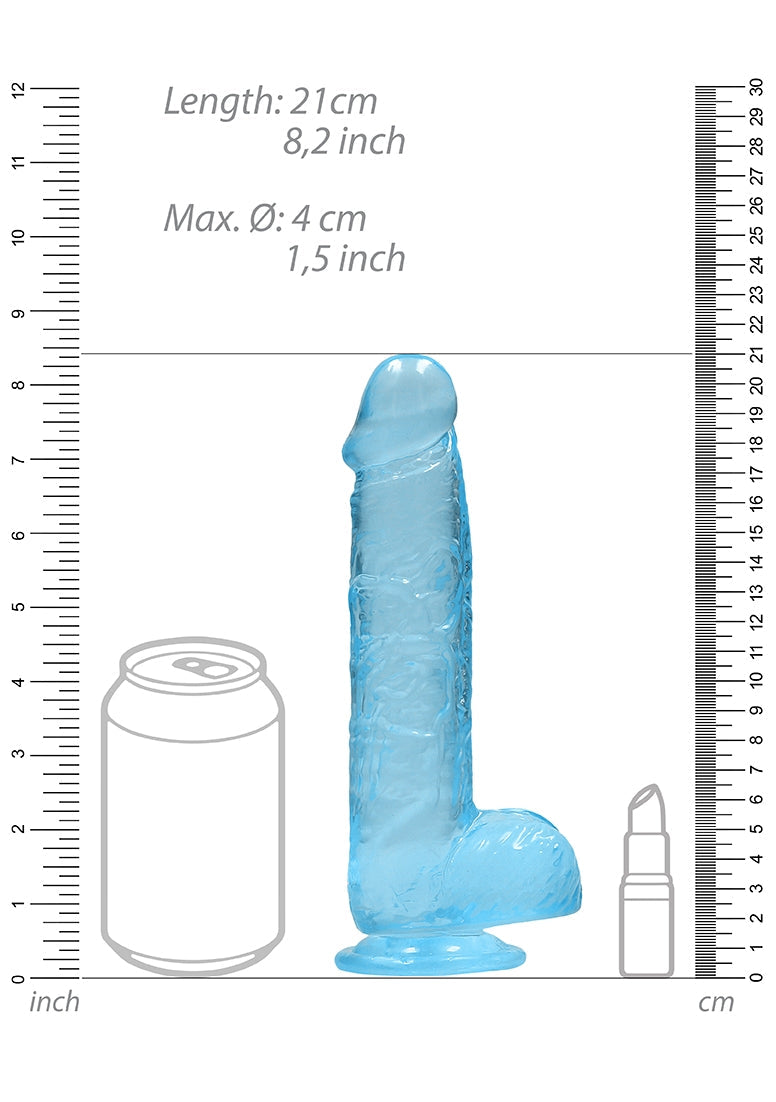 Realistic Dildo With Balls - 8"/ 21 Cm