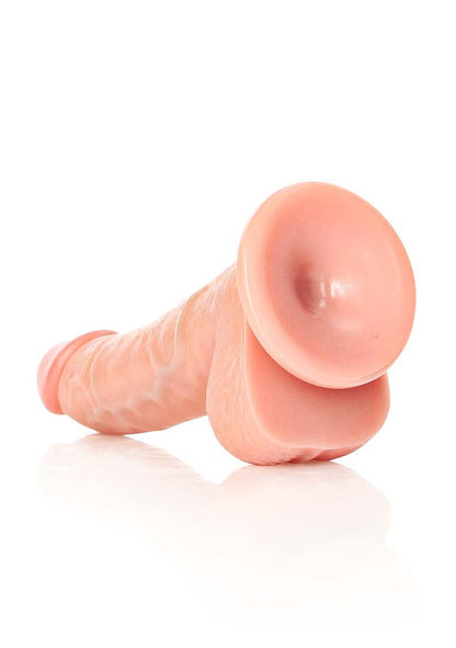 Curved Realistic Dildo Balls Suction Cup - 6''/ 15,5 Cm