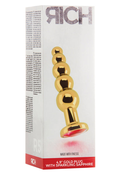 R5 - Gold Plug - 4,9 Inch - Red Sapphire