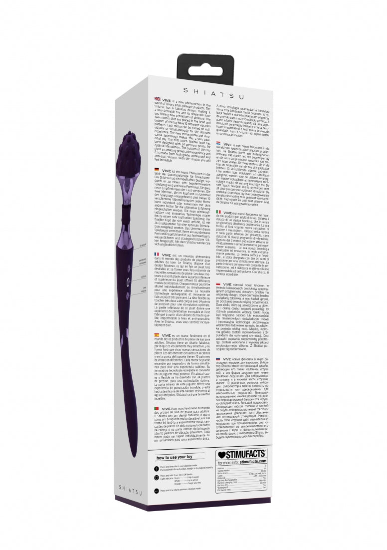 Shiatsu - Bendable Massager Wand - Purple