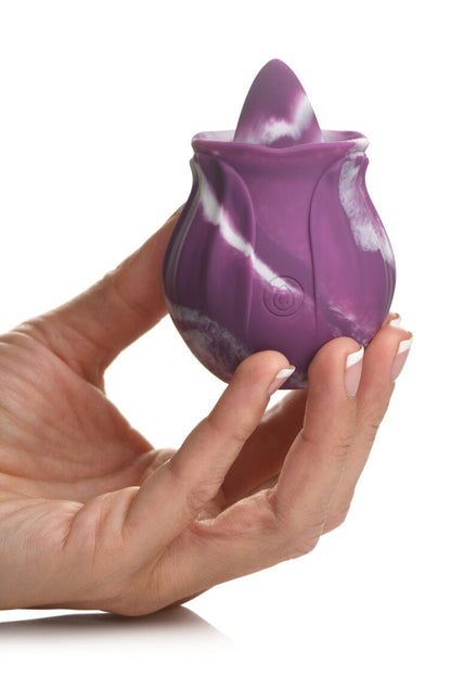 Gossip Licking Rose 10 Function Rechargeable Silicone - Purple Twirl