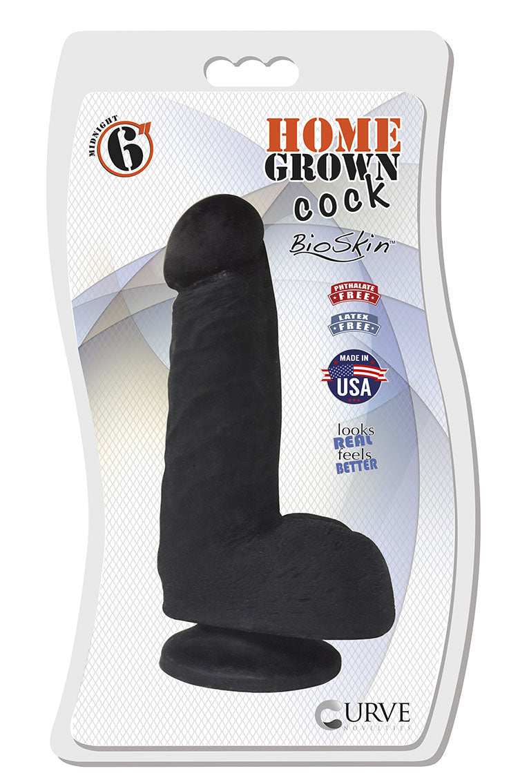 6" Home Grown Cock - Midnight