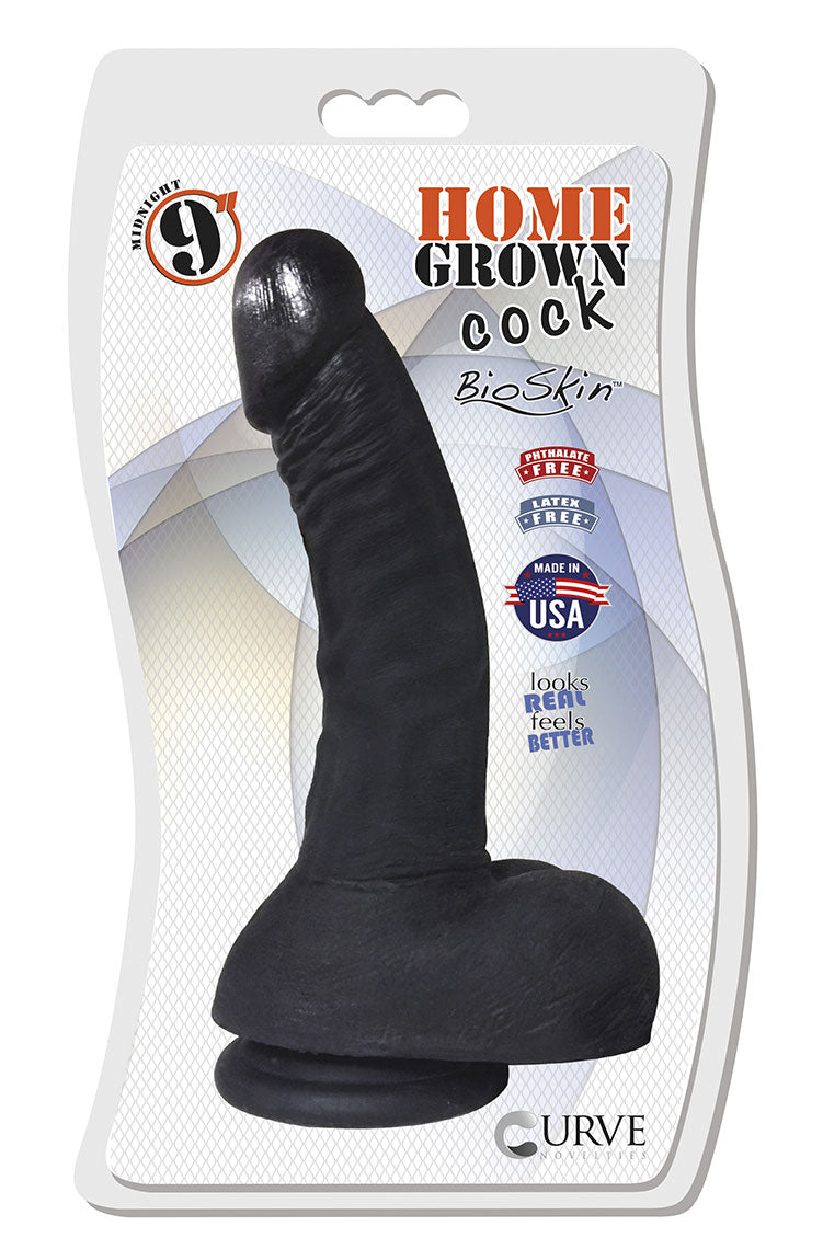 9" Home Grown Cock - Midnight