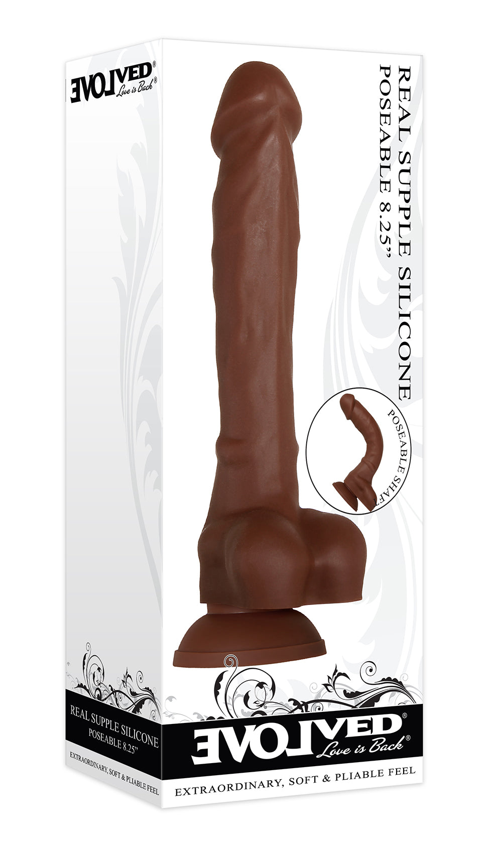 Real Supple Silicone Poseable Dark 8.25"