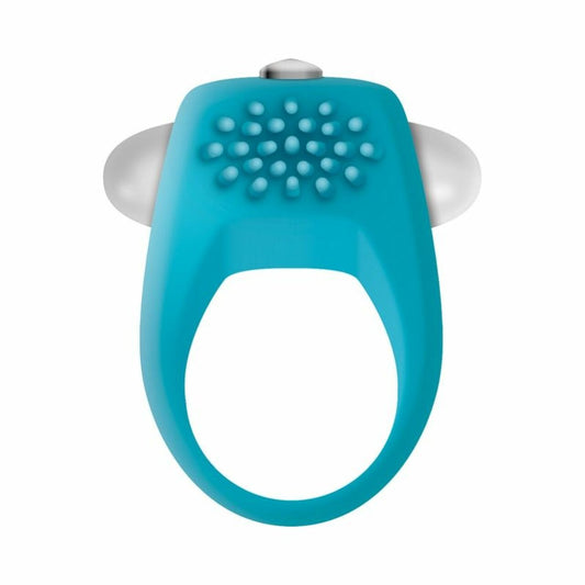 Teal Tickler Vibrating Silicone Cock Ring - 5 Year Warranty